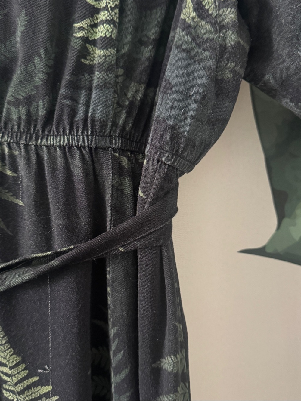 Disturbia Fern-Print Shirt Dress with Tie Waist - Picture 4 of 6